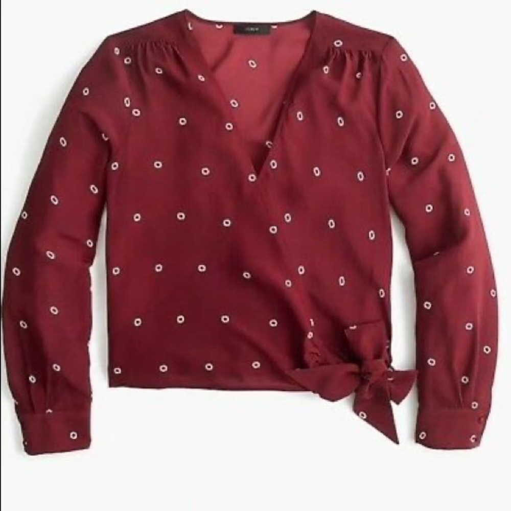 J.crew Silk Tie Wrap blouse